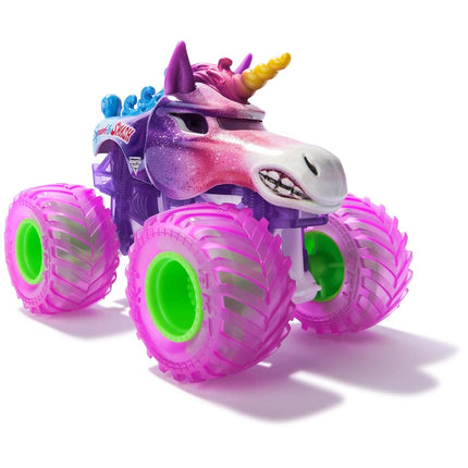 Monster Jam, Official Sparkle Smash Monster Truck, Die-Cast Vehicle, 1:64 Scale, Kids Toys for Boys Ages 3 and up