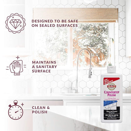 Hope's Premium Home Care, Wax Free Counter Top Polish, 8 oz, 1 Count
