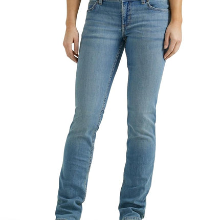 Wrangler Women's Western Mid Stretch Straight Leg 