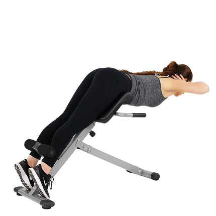 Sunny Health & Fitness Foldable Roman Chair, 45-Degree Hyperextension Bench