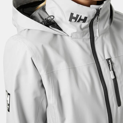 Helly Hansen Women's W Crew Hooded Jacket 2.0, Grey Fog, S