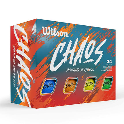 Wilson 2024 Chaos Golf Balls - 24 Balls, Multicolors
