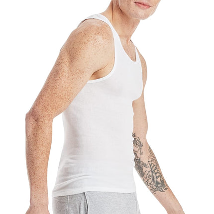 Hanes Men 369 Undershirt, White 3-pack, L UK