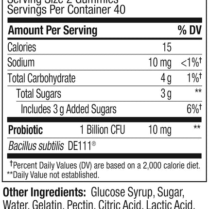 OLLY Probiotic Gummy, 25 Day Supply (50 Gummies), Tropical Mango, Probiotics, Live Cultures, Chewable Supplement