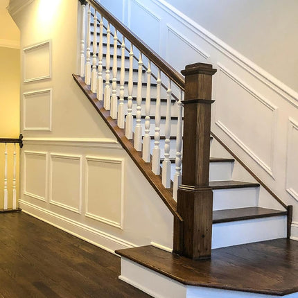 6 Set Accent Wall Molding Kit Premade Wainscoting Panels Wall Molding Peel and Stick Panel White Pre Cut Trim for Walls Picture Frame Molding for Home Decoration (20 x 20 Inch)