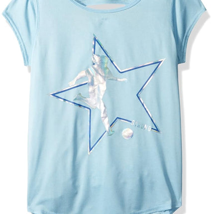 T-shirt de sport The Children's Place pour grandes filles, bleu golfe, S (5/6)