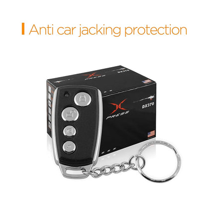 XO Vision DX382 Universal Car Alarm System with Two 4-Button Remotes