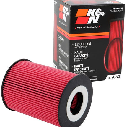K&N Premium Oil Filter: 20,000 Mile Engine Protection, High Capacity/High Efficiency: Compatible with 2006-2020 PORSCHE/BMW (911, Cayenne, Macan, Panamera, Carrera, GT3, Turbo, M5, M6), HP-7032