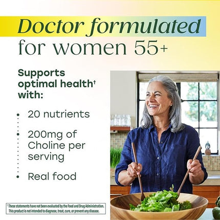 MegaFood Women's 55+ Advanced Multivitamin - Promotes Brain Health, Healthy Aging, and Bone Health for Women Over 55 - Non-GMO, Vegetarian, Gluten-Free - 60 Tablets (30 Servings)