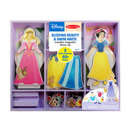 Sleeping Beauty and Snow White Wooden Magnetic Dress-Up Play Set