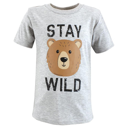 Camisetas de manga corta Hudson Baby unisex para bebé, pingüino alce de invierno, 6-12 meses
