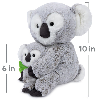 GUND Zozo el oso koala con peluche de Joey para mayores de 1 año, gris/blanco, 10 pulgadas