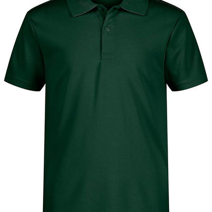 Polo à manches courtes uniforme scolaire Izod pour garçons, fermeture boutonnée, tissu performant anti-humidité, Hunter, 8 ans