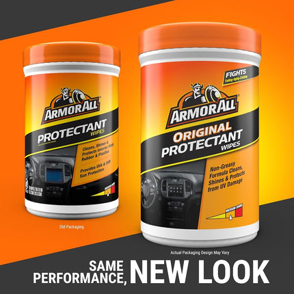 Armor All Original Protectant Wipes, Car Interior Cleaner Wipes with UV Protection to Fight Cracking & Fading, 90 Count