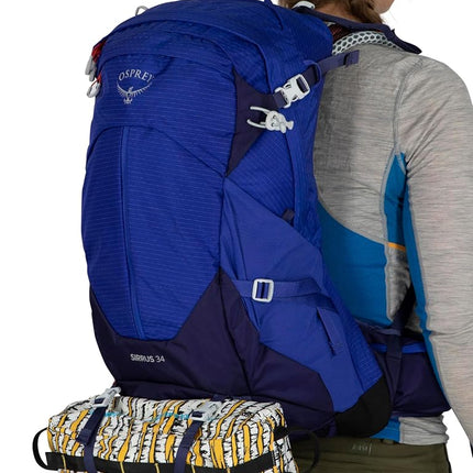 Mochila Osprey Sirrus para mujer, 34 L, morado Elderberry/marrón Chiru, talla única