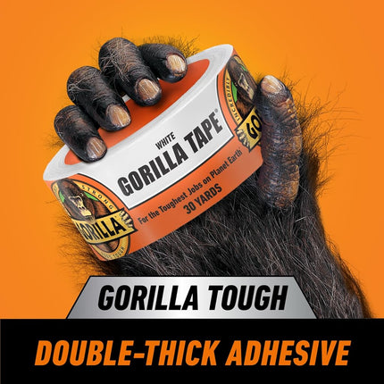 Gorilla 105981 30yd White Duct Tape, 2-Pack, 2 Pack