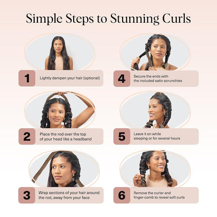 Kitsch Velvet XL Heatless Curling Set - Hair Curler for Heatless Curls Overnight - Flexi Rod & Hair Curlers to Sleep In, No Heat Damage Styling - With Two Velvet Bow Scrunchies - Eucalyptus