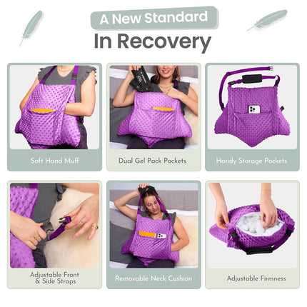 MOYOAMA 3 Pcs Hysterectomy Pillow Set - Incl 2 Gel Packs for Soothing Relief - Hysterectomy Recovery Must Haves After C Section,Post Surgery Pillow,Abdominal Surgery Recovery Pillow,Hysterectomy Gifts
