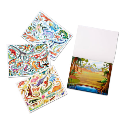 Melissa & Doug Carnet d'autocollants réutilisables Préhistoire