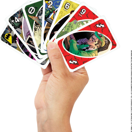 Mattel Games UNO Batman Card Game for Kids, Adults & Family with Collectible Deck & Special Rule Inspired by Batman Comics