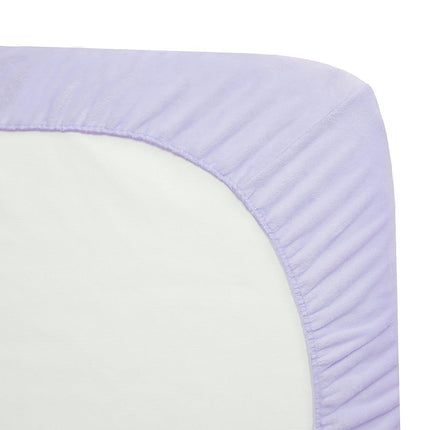 TL Care Heavenly Soft Chenille Fitted Crib Sheet for Standard Crib and Toddler Mattresses, Lavender,28 x 52, for Girls