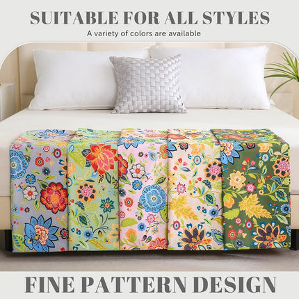 Bedlifes Floral Pattern Bed Sheet Set Full Size, 16" Deep Pocket 4PCS
