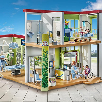 Playmobil 71615 Modern Hospital - Action Heroes - Includes Four Characters and Medical Equipment - Ages 4 and Above
