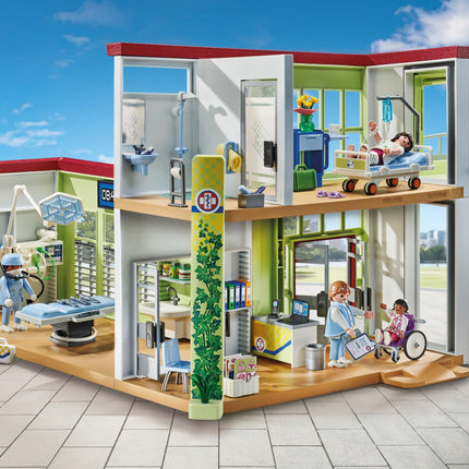 Playmobil 71615 Modern Hospital - Action Heroes - Includes Four Characters and Medical Equipment - Ages 4 and Above
