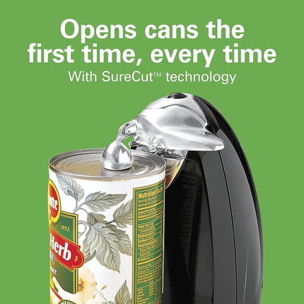 Hamilton Beach Electric Extra-Tall Can Opener with Removable Cutting Unit, Built-in Knife Sharpener, Cord Storage, 76380J