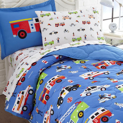 Wildkin Olive Kids Heroes 5-Piece Bed in A Bag-Twin
