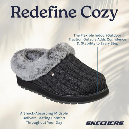 Skechers Women's Keepsakes Ice Angel Slipper, Grey, 5.5 UK Wide