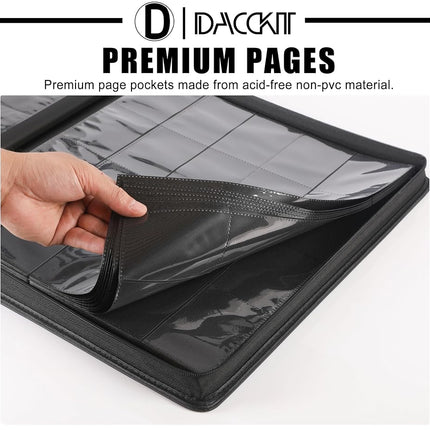 Premium 2000 Pocket Card Binder - 20 Pocket Trading Card Binder with Sleeves Fits 2000 Cards, Ringless Card Album for TCG - Model A，Brilliant Green