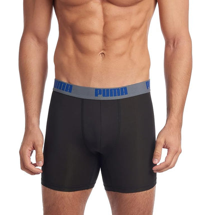 PUMA Men's 3 Pack Performance boxer briefs, Black/Grey, M UK