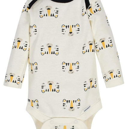 Paquete de 6 bodys de manga larga unisex para bebé de la marca Onesies, azul tigre, 12 meses