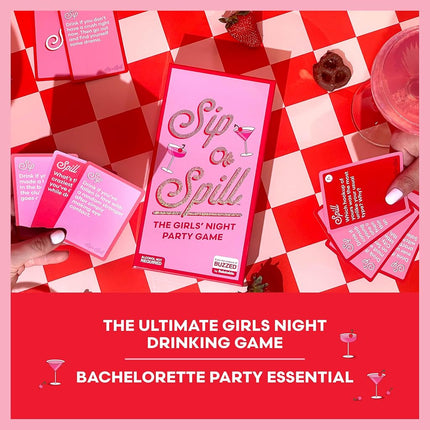 WHAT DO YOU MEME? Sip or Spill — The Girl's Night Party Game, Ultimate Bachelorette Party Games, Bachelorette Party Favors by Relatable