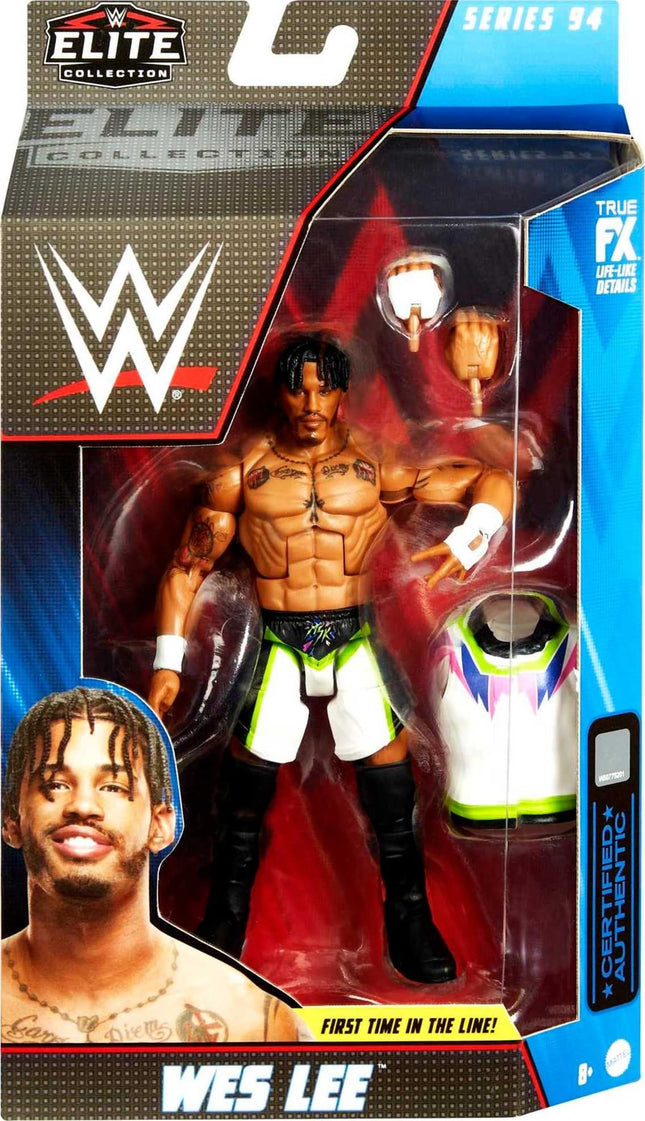 Figurine articulée de collection WWE MATTEL WWE Wes Lee Elite Collection de 15 cm, cadeau pour les fans de la WWE dès 8 ans, multicolore, HDF32