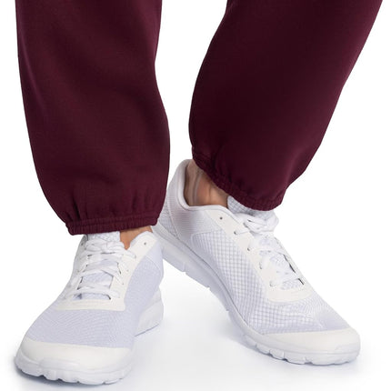 Fruit of the Loom Men's Eversoft Fleece Tracksuit Bottoms, Elasticated Bottom - Maroon, 3XL