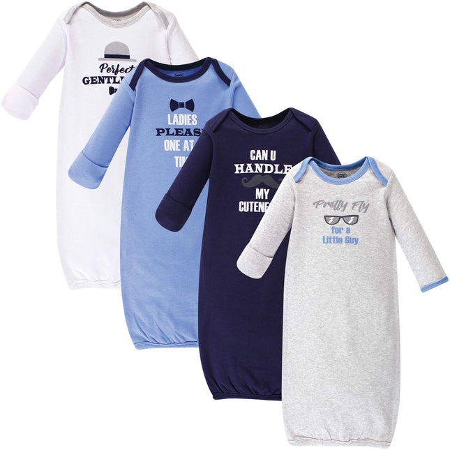 Luvable Friends Unisex Baby Cotton Gowns, Gentlema
