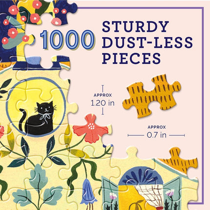 eeBoo: Piece and Love Venice Open Market 1000-piece Square Adult Jigsaw Puzzle, Jigsaw Puzzle for Adults and Families, Includes Glossy, Sturdy Pieces and Minimal Puzzle Dust