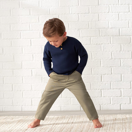 Pantalones de lona Gerber para bebés y niños pequeños, color canela, 3T
