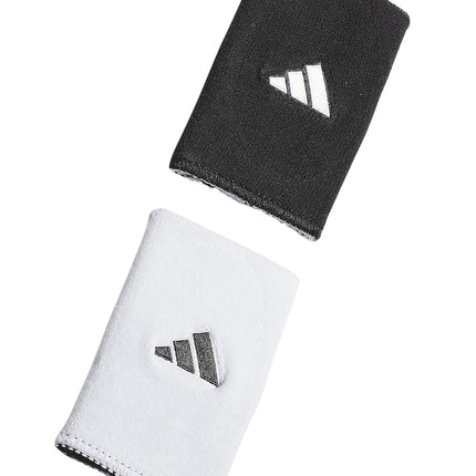 adidas Interval Large Reversible Wristband, Black/White/2, One Size