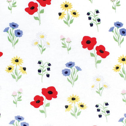 Drap-housse Hudson Baby en coton unisexe pour lit de bébé, motif fleurs sauvages, taille unique