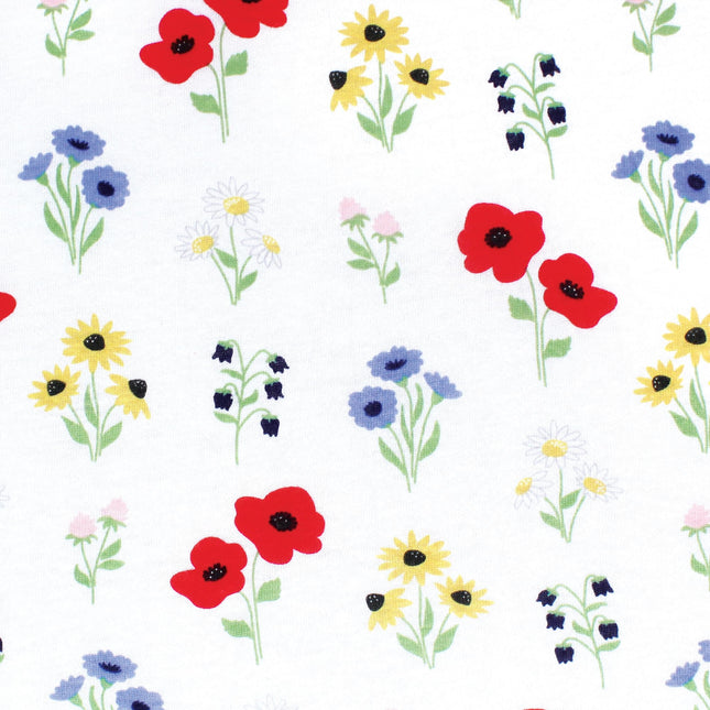 Hudson Baby Unisex Baby Cotton Fitted Crib Sheet, Wildflower, One Size