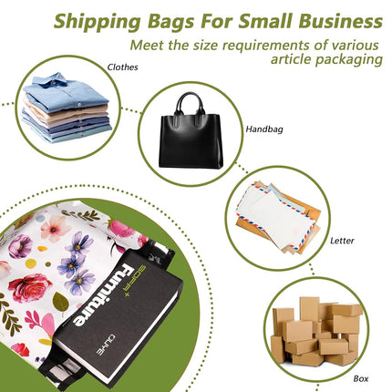 Poly Mailers 10x13 Inch 100 Pcs - Bud Printed Shipping Bags, 2.4mil Thickness, Waterproof and Tear Resistant Mailing Envelopes, Self-Sealing Packaging Bags for Small Business