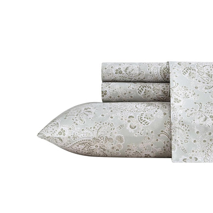 Wrangler - Parure de lit pour lit jumeau, draps soyeux et légers, parure de lit de luxe Paisley, essentiels pour dortoir (Prairieland Paisley Vert)