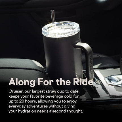 Corkcicle Cruiser Insulated Tumbler - Keeps Drinks Cold 20 Hours - Triple-Insulated Stainless Steel - Spill-Proof Lid - Summer Drinkware Gift - Keeps Drinks Ice Cold - 40 oz - River Rock