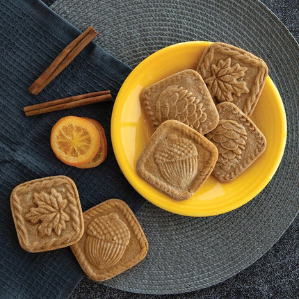 Nordic Ware Cookie Stamps, 3-Inch Squares, Silver