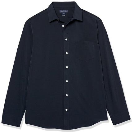 Nautica Big Boys' School Uniform Long Sleeve Perfo