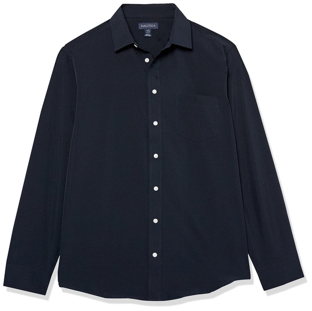 Nautica Big Boys' School Uniform Long Sleeve Perfo