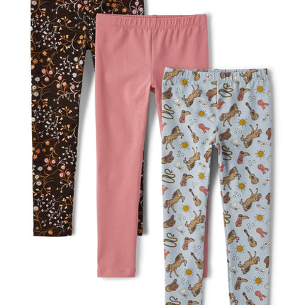 The Children's Place Girls' Printed Leggings 3-Pac